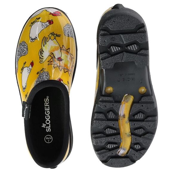 Sloggers Women's Chicken Print Short Rain and Garden Shoes - Picture 4 of 4